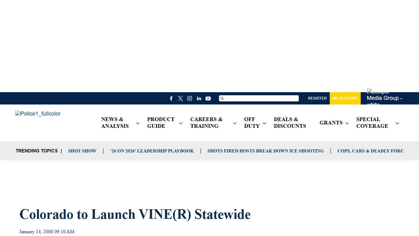 Colorado to Launch VINE(R) Statewide